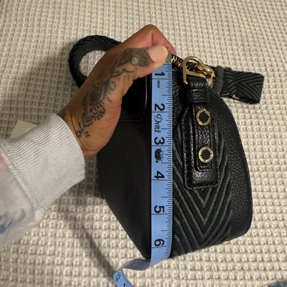 Marc Jacobs Black Crossbody Bag with Gold Accents